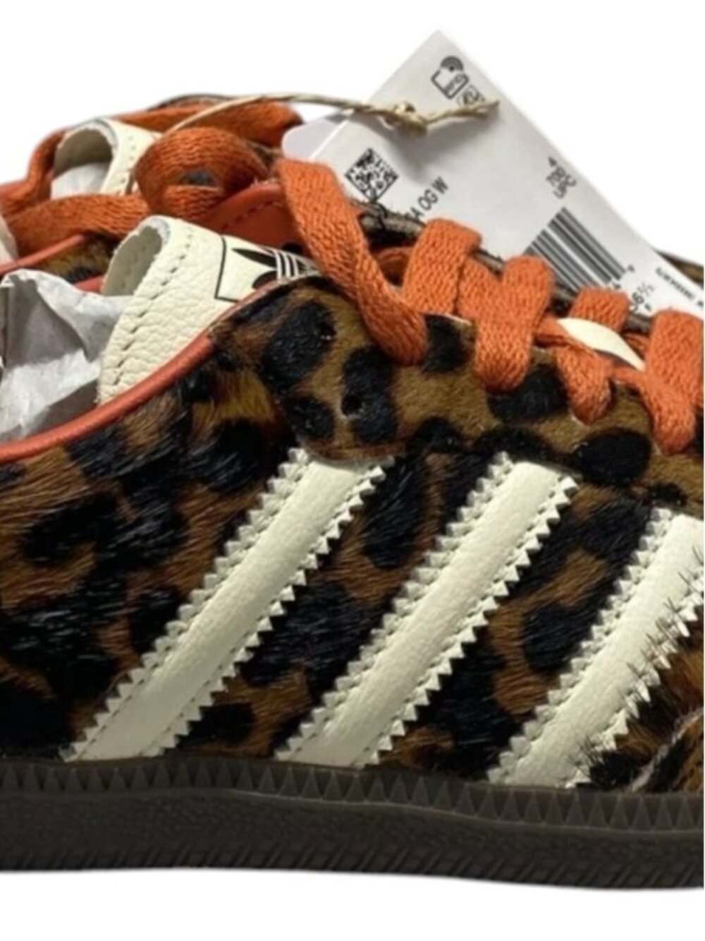 adidas Leopard Print Sneakers with Orange Accents - Picture 10 of 11